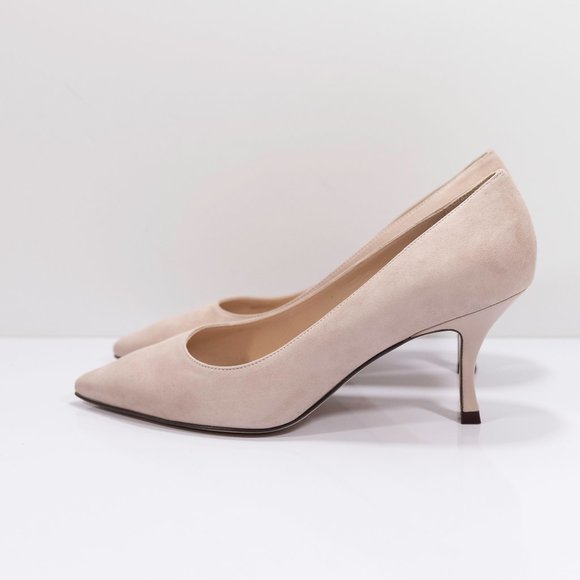 Stuart Weitzman Tippi 70 Suede Pointed Toe Pump - Picture 4 of 15